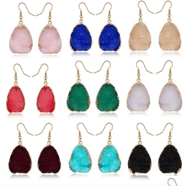 charm simple druzy drusy waterdrop charms earrings resin handmade gold earings for women party birthday gift drop delivery jewelry dhdyg, Golden
charm simple druzy drusy waterdrop charms earrings resin handmade gold earings for women party birthday gift drop delivery jewelry dhdyg, Golden