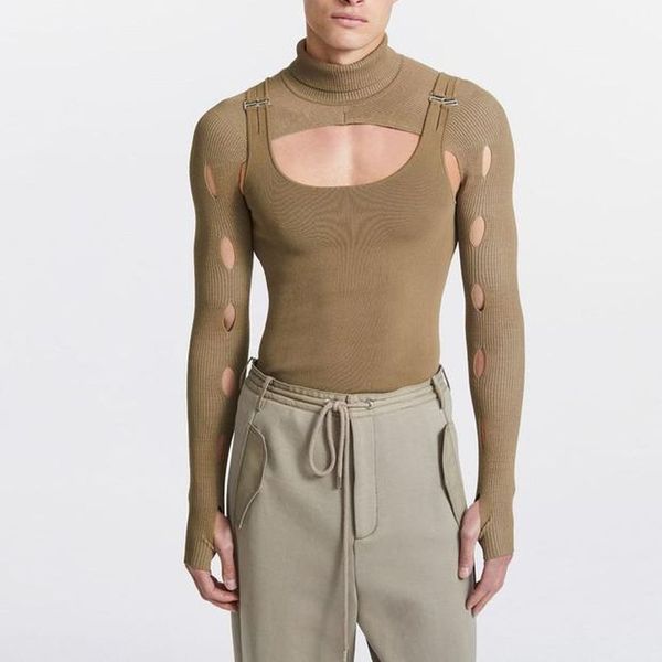 men's vests men bodysuits mesh patchwork see through tshirts long sleeve halter neck veat rompers underwear 2022 skinny bodysuit s-3xl, Black;white
men's vests men bodysuits mesh patchwork see through tshirts long sleeve halter neck veat rompers underwear 2022 skinny bodysuit s-3xl, Black;white