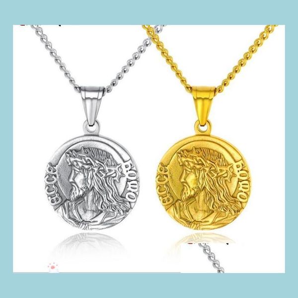 pendant necklaces stainless steel virgin mary pendants necklace with gold sier chain for men round coin jesus christ jewelry wholesa dh4lo, Silver
pendant necklaces stainless steel virgin mary pendants necklace with gold sier chain for men round coin jesus christ jewelry wholesa dh4lo, Silver