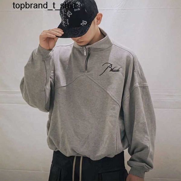 men's hoodies designer sweatshirts winter rhude embroidery letter splicing stand collar sweater loose pullover sweater fashion streetwe, Black
men's hoodies designer sweatshirts winter rhude embroidery letter splicing stand collar sweater loose pullover sweater fashion streetwe, Black