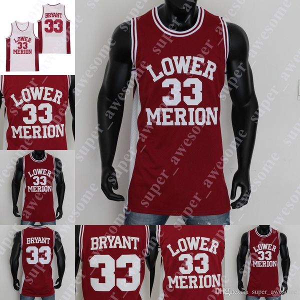 ncaa lower merion 33 bryant high school basketball jersey red white stitched, Black;red
ncaa lower merion 33 bryant high school basketball jersey red white stitched, Black;red