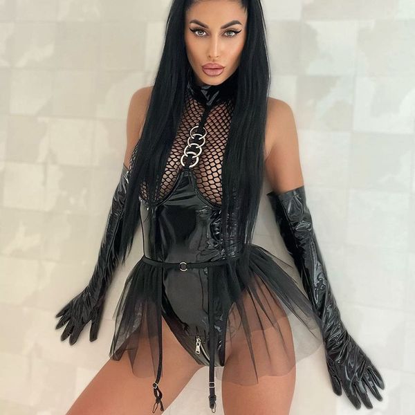 women's jumpsuits women mesh jointed neck onesie mesh gauze skirt with garter belt, Black;white
women's jumpsuits women mesh jointed neck onesie mesh gauze skirt with garter belt, Black;white