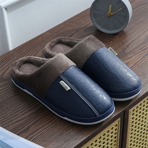 slippers winter indoor women plush keep warm flat home shoes soft comfort slides men pu leather waterproof slipper fashion 221110, Black
slippers winter indoor women plush keep warm flat home shoes soft comfort slides men pu leather waterproof slipper fashion 221110, Black