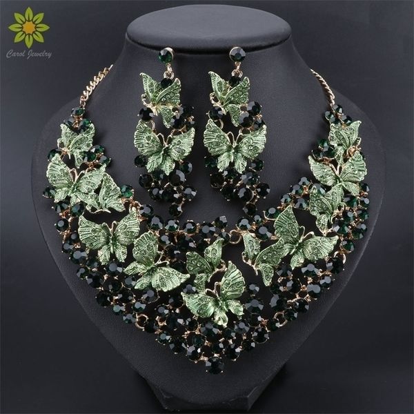 wedding jewelry sets luxury green necklace earrings set butterfly for brides gift women party indian costume jewellery 221109, Slivery;golden
wedding jewelry sets luxury green necklace earrings set butterfly for brides gift women party indian costume jewellery 221109, Slivery;golden