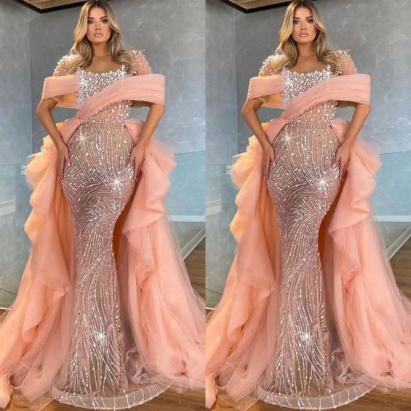 fashion orange pearls mermaid prom dresses sheer neck sequined party dresses with detachable train lace custom made evening dress, Black;red
fashion orange pearls mermaid prom dresses sheer neck sequined party dresses with detachable train lace custom made evening dress, Black;red