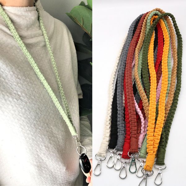 hand woven lanyard keychain id cards strap mobile phone lanyard, Silver 
hand woven lanyard keychain id cards strap mobile phone lanyard, Silver