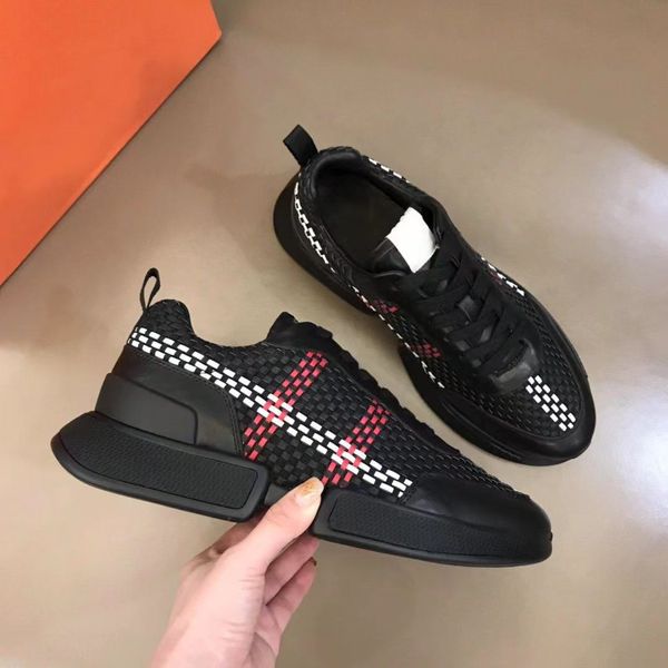 men shoes casual sneaker luxury designer brand catwalk pure hand-woven calfskin craft with box, Black
men shoes casual sneaker luxury designer brand catwalk pure hand-woven calfskin craft with box, Black