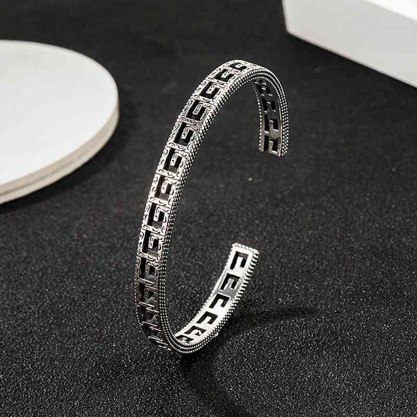 gujia s925 sterling silver double g hollow out bracelet fashion trend carved pattern narrow version lovers punk, Black
gujia s925 sterling silver double g hollow out bracelet fashion trend carved pattern narrow version lovers punk, Black