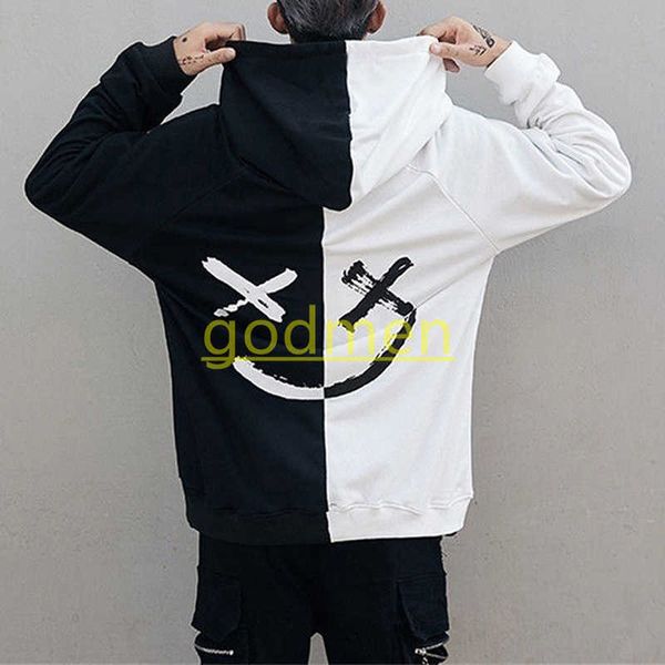 men high fashion hoodies color block smiley sweatshirts casual sport warm hooded mens womens streetwear pullover loose lovers, Black
men high fashion hoodies color block smiley sweatshirts casual sport warm hooded mens womens streetwear pullover loose lovers, Black