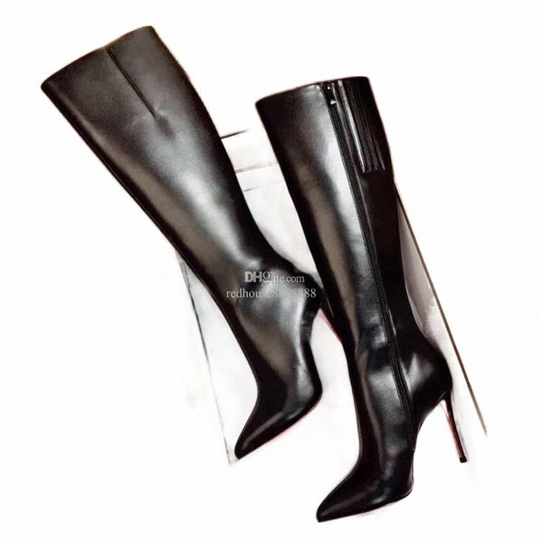 famous winter brand red botto boots kate botta women long knee booty high heels leather ladies bottes pointed toe booties party bride walkin, Black
famous winter brand red botto boots kate botta women long knee booty high heels leather ladies bottes pointed toe booties party bride walkin, Black