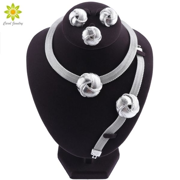 wedding jewelry sets exquisite dubai silver plated necklace earrings accessories african women costume 221109, Slivery;golden
wedding jewelry sets exquisite dubai silver plated necklace earrings accessories african women costume 221109, Slivery;golden
