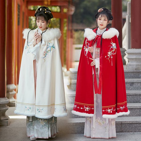 original fleece thickened women's cape chinese long cape autumn and winter hanfu women, Black
original fleece thickened women's cape chinese long cape autumn and winter hanfu women, Black