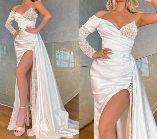 cute sequin satin prom dresses 2023 beading long sleeve one shoulder silt evening party gowns arabic dubai robe de soiree vestidos feast, Black
cute sequin satin prom dresses 2023 beading long sleeve one shoulder silt evening party gowns arabic dubai robe de soiree vestidos feast, Black