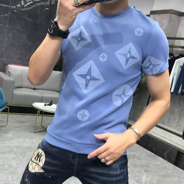 men's t-shirts luxury t shirt printed casual male slim tees designer tshirt round collar short sleeve clothes pink blue black, White;black
men's t-shirts luxury t shirt printed casual male slim tees designer tshirt round collar short sleeve clothes pink blue black, White;black