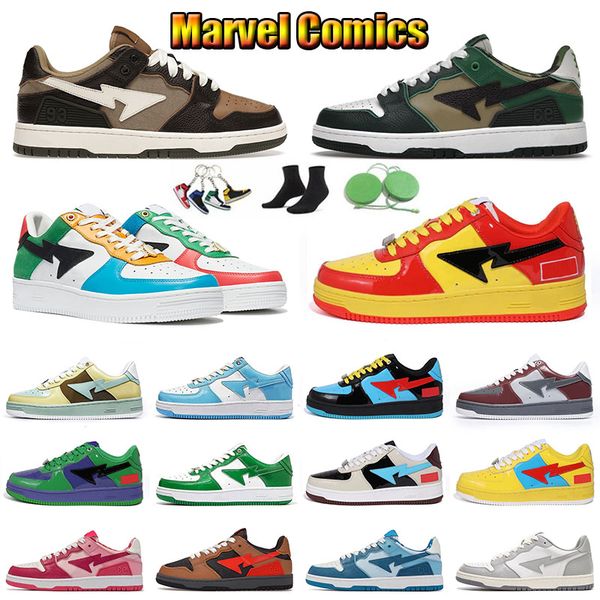 2022 authentic bapestas casual shoes baped sk8 sta bapesta designer platform shoe camo black white green orange camouflage men women trainer
2022 authentic bapestas casual shoes baped sk8 sta bapesta designer platform shoe camo black white green orange camouflage men women trainer