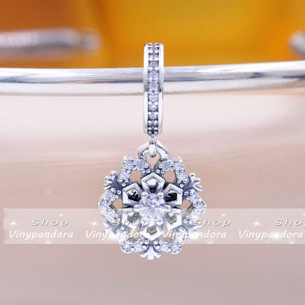 925 sterling silver sparkling snowflake double dangle christmas charm bead fits european pandora style jewelry charm bracelets, Black
925 sterling silver sparkling snowflake double dangle christmas charm bead fits european pandora style jewelry charm bracelets, Black