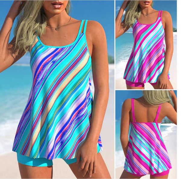 new bikini swimsuit women's split large multicolor stripe bikini swimsuit conservative, White;black
new bikini swimsuit women's split large multicolor stripe bikini swimsuit conservative, White;black
