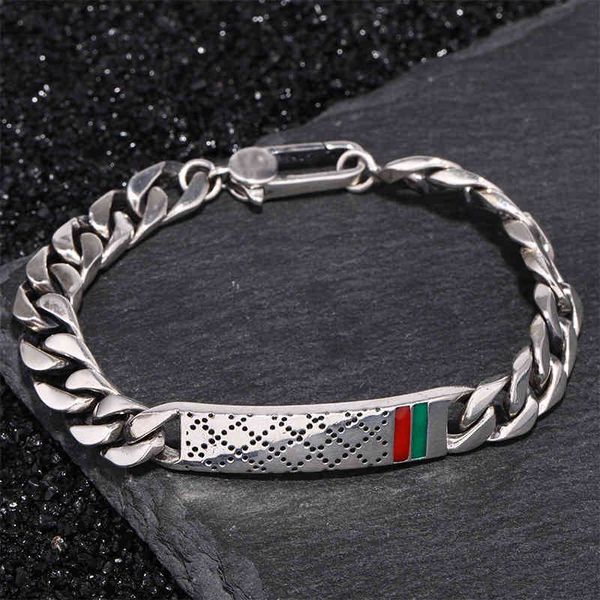 925 sterling silver bracelet for men korean fashion simple students versatile lingge thai whip chain women, Black
925 sterling silver bracelet for men korean fashion simple students versatile lingge thai whip chain women, Black