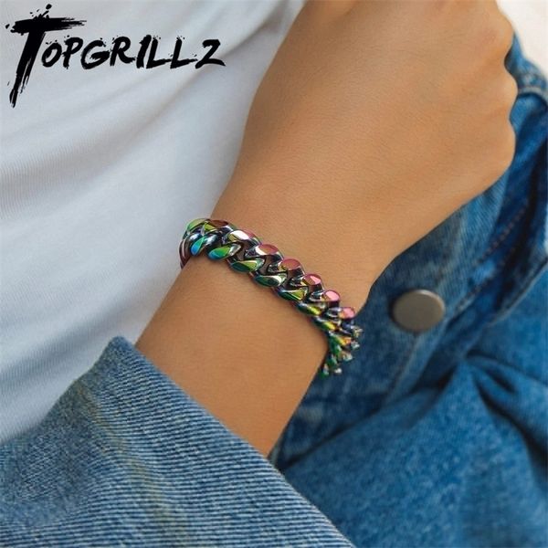 charm bracelets rillz stainless steel 10mm 14mm cuban bracelet hip hop rock fashion colorful chain jewelry gift for men 221109, Golden;silver
charm bracelets rillz stainless steel 10mm 14mm cuban bracelet hip hop rock fashion colorful chain jewelry gift for men 221109, Golden;silver
