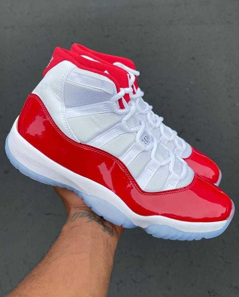 11 shoes cherry white varsity red real carbon fiber 11s men women sports sneakers original size us4-13
11 shoes cherry white varsity red real carbon fiber 11s men women sports sneakers original size us4-13