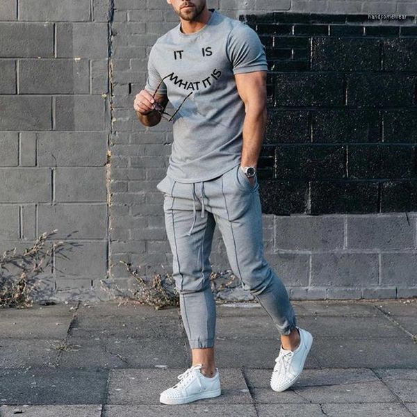 short sleeve t-shirts and slim pants tracksuits fashion printed mens sportswear spring summer men casual two piece sets, Gray
short sleeve t-shirts and slim pants tracksuits fashion printed mens sportswear spring summer men casual two piece sets, Gray