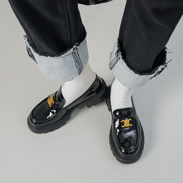 lefu shoes single shoes thick soles english style women leather new in spring and autumn, Black
lefu shoes single shoes thick soles english style women leather new in spring and autumn, Black