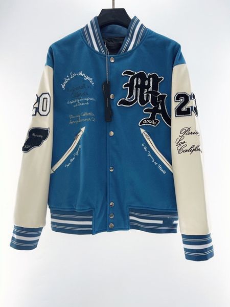 

Cotton designer jackets bomber mens windbreaker varsity Mens Baseball Hip Hop Harajuku Letter Patchwork Leather tianma embroidery Streetwear Men Unisex Coats, 4_color