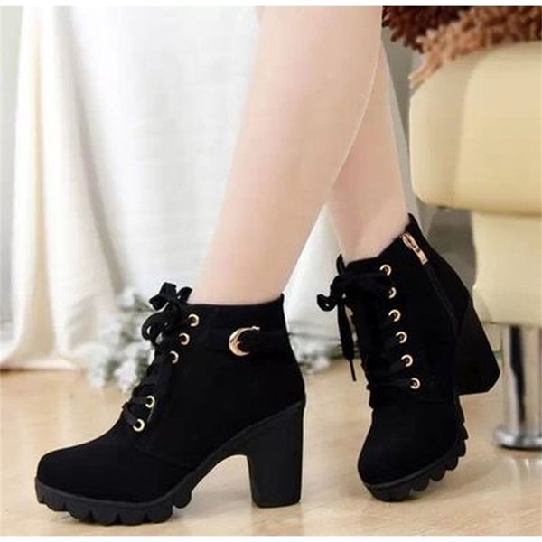 boots autumn winter woman women shoes ladies thick heeled ankle high heel platform rubber snow 221109, Black
boots autumn winter woman women shoes ladies thick heeled ankle high heel platform rubber snow 221109, Black