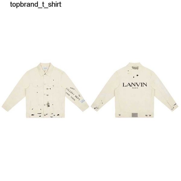 men's jackets designer fashion brand lanvins splashed apricot denim jacket men women hoodie, Black;brown
men's jackets designer fashion brand lanvins splashed apricot denim jacket men women hoodie, Black;brown