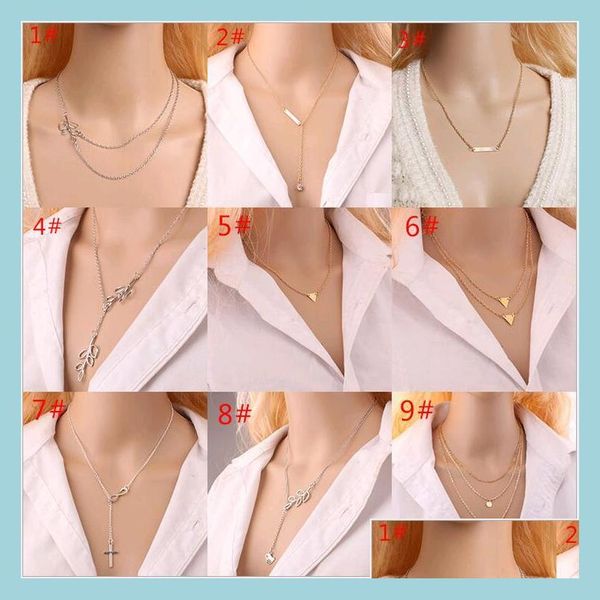 pendant necklaces mixed mtilayer chain bar necklace collar long strip triangle cross turquoise beads pendant necklaces fashion jewel dht4k, Silver
pendant necklaces mixed mtilayer chain bar necklace collar long strip triangle cross turquoise beads pendant necklaces fashion jewel dht4k, Silver