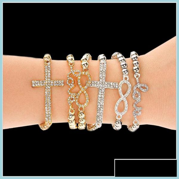 beaded fashion totally handmade fl rhinestone cross 8 love charm elastic rope beaded chain strands bracelets for company activities dhy7l, Black
beaded fashion totally handmade fl rhinestone cross 8 love charm elastic rope beaded chain strands bracelets for company activities dhy7l, Black