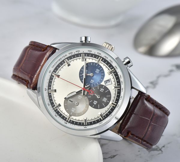 2022 montre homme luxury brand men's watch stainless steel leather sports fashion leisure multi-function timing quartz watch, Slivery;brown
2022 montre homme luxury brand men's watch stainless steel leather sports fashion leisure multi-function timing quartz watch, Slivery;brown