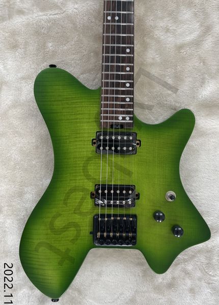 in stocking headless electric 6 strings traveler guitar or 24 fret guitar ash body with flame green burst color maple
in stocking headless electric 6 strings traveler guitar or 24 fret guitar ash body with flame green burst color maple