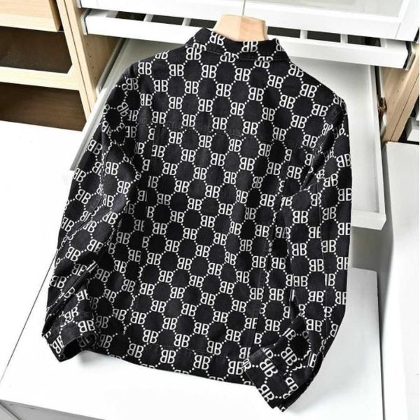 mens jackets coats paris double b autumn and winter new men's women's all over printed denim coat well, Black;brown
mens jackets coats paris double b autumn and winter new men's women's all over printed denim coat well, Black;brown