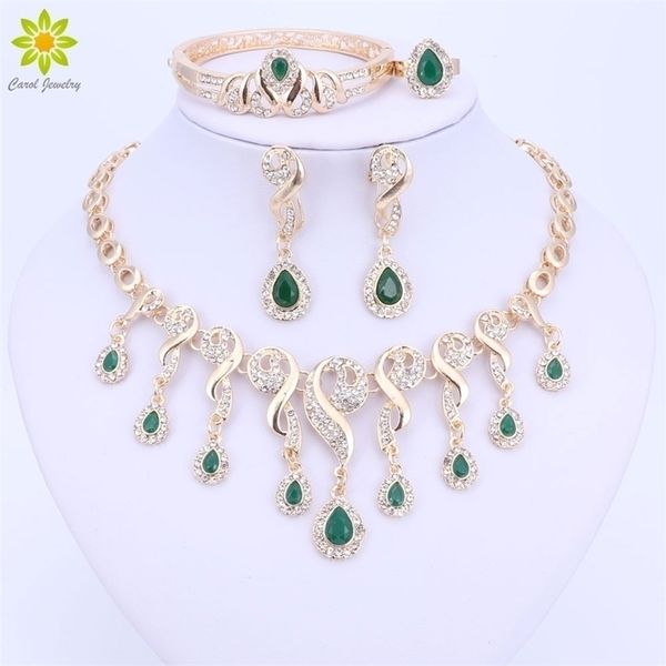 wedding jewelry sets gold color crystal african beads for women dress accessories bridal necklace earrings bracelet ring 221109, Slivery;golden
wedding jewelry sets gold color crystal african beads for women dress accessories bridal necklace earrings bracelet ring 221109, Slivery;golden
