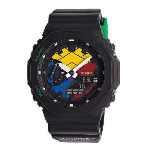men's digital sports quartz watch full feature led automatic hand lift light rubik's cube oak black series removable assembly, Slivery;brown
men's digital sports quartz watch full feature led automatic hand lift light rubik's cube oak black series removable assembly, Slivery;brown