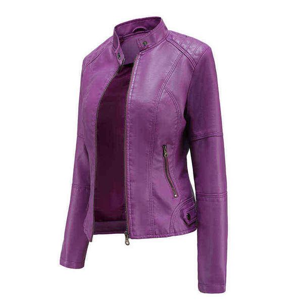 2021 autumn moto jacket women slim thin oversized biker jacket plus size stand collar short black red white pu faux leather jacket j220727
2021 autumn moto jacket women slim thin oversized biker jacket plus size stand collar short black red white pu faux leather jacket j220727