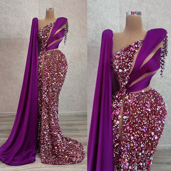 stylish purple prom dresses sequins beading tassels party dresses one shoulder side split custom made evening dress, Black;red
stylish purple prom dresses sequins beading tassels party dresses one shoulder side split custom made evening dress, Black;red