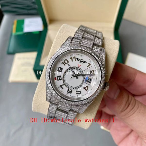 5 star super 17 style full diamond watch sky-dweller stainless steel 18k white gold 42mm watch 326938 automatic sapphire watches mens men�, Slivery;brown
5 star super 17 style full diamond watch sky-dweller stainless steel 18k white gold 42mm watch 326938 automatic sapphire watches mens men�, Slivery;brown