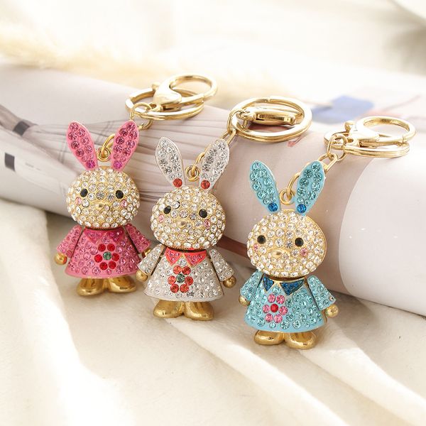 creative rhinestone cartoon rabbit keychain diamond set alloy cute animal girl lady bags keychians jewelry gift in bulk, Silver
creative rhinestone cartoon rabbit keychain diamond set alloy cute animal girl lady bags keychians jewelry gift in bulk, Silver