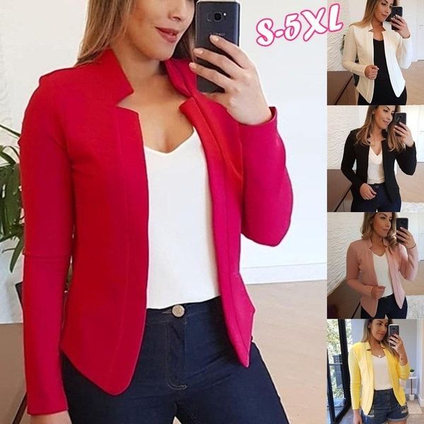 women's jackets womens thin blazer spring female long sleeve open stitch white coats femme autumn clothes, Black;brown
women's jackets womens thin blazer spring female long sleeve open stitch white coats femme autumn clothes, Black;brown