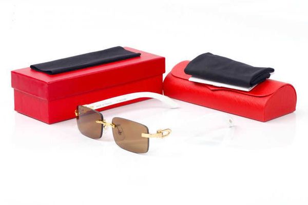 new fashion designer sunglasses for women mens rimless gold metal wood carti sun white leopard buffalo horn quality 20223, White;black
new fashion designer sunglasses for women mens rimless gold metal wood carti sun white leopard buffalo horn quality 20223, White;black