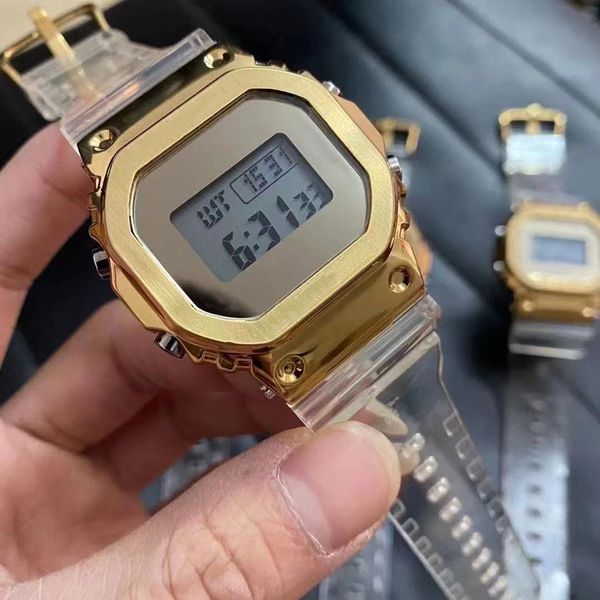 iced out watch digital sport men's quartz watch 35th anniversary edition waterproof world time gold transparent oak series, Slivery;brown
iced out watch digital sport men's quartz watch 35th anniversary edition waterproof world time gold transparent oak series, Slivery;brown