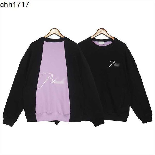 early autumn new american embroidery rhudes letter street loose versatile color contrast pullover sweater for men and women, Black
early autumn new american embroidery rhudes letter street loose versatile color contrast pullover sweater for men and women, Black