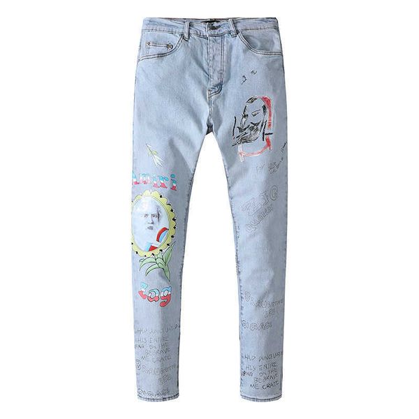 men's jeans amri ripped pants fashion hip hop 2022 new personalized printing slim fit denim elastic d95o miri patch blue black casual l
men's jeans amri ripped pants fashion hip hop 2022 new personalized printing slim fit denim elastic d95o miri patch blue black casual l