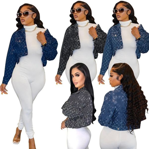 denim jackets women outerwear casual long sleeve jeans coats printed jacquard weave crop 3xl plus size 2022 fall winter streetwear clothes, Black;brown
denim jackets women outerwear casual long sleeve jeans coats printed jacquard weave crop 3xl plus size 2022 fall winter streetwear clothes, Black;brown