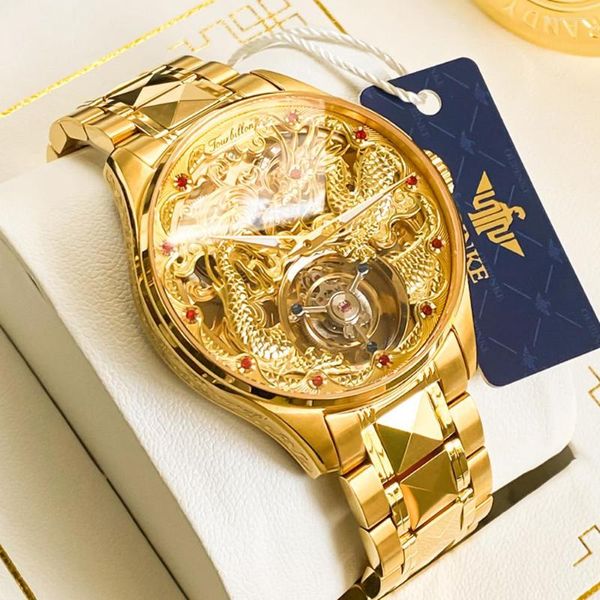 luxury watch oupinke men's tourbillon watch wristwatches business sapphire mirror waterproof luminous dragon design wrist automatic mec, Black;brown
luxury watch oupinke men's tourbillon watch wristwatches business sapphire mirror waterproof luminous dragon design wrist automatic mec, Black;brown