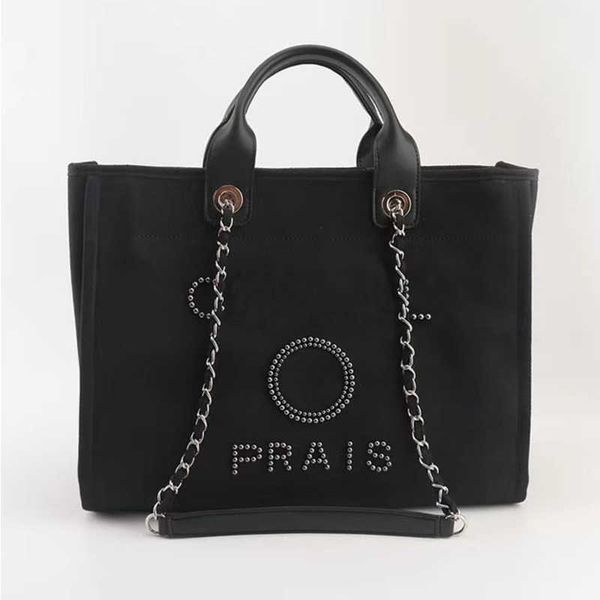 luxury classic women's evening bags brand ch handbags pearl tote canvas beach bag designers female portable shoulder large capacity big, Black;red
luxury classic women's evening bags brand ch handbags pearl tote canvas beach bag designers female portable shoulder large capacity big, Black;red
