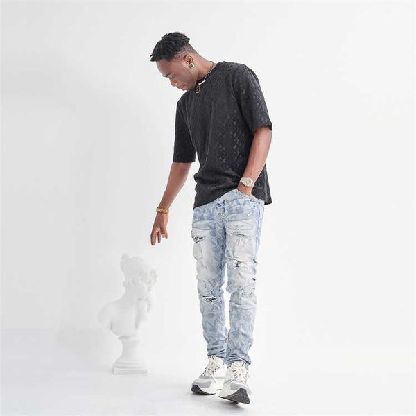 men's jeans amri ripped pants fashion hip hop thin print slim straight fit denim elastic tqfk miri patch blue black casual leisure
men's jeans amri ripped pants fashion hip hop thin print slim straight fit denim elastic tqfk miri patch blue black casual leisure
