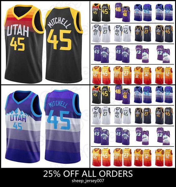 jersey utah''jazz''45 mitchell rudy donovan gobert city karl 32 malone john 12 stockton retro purple mens basketball rud, Black;red
jersey utah''jazz''45 mitchell rudy donovan gobert city karl 32 malone john 12 stockton retro purple mens basketball rud, Black;red